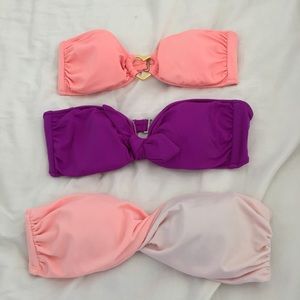 3 Bandeau Bikini Tops